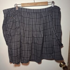 Hot Topic Gray Plaid Mini Skirt